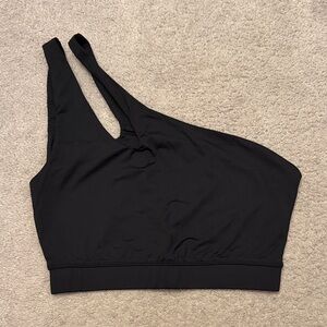 Garage Black One-Shoulder Crop Top